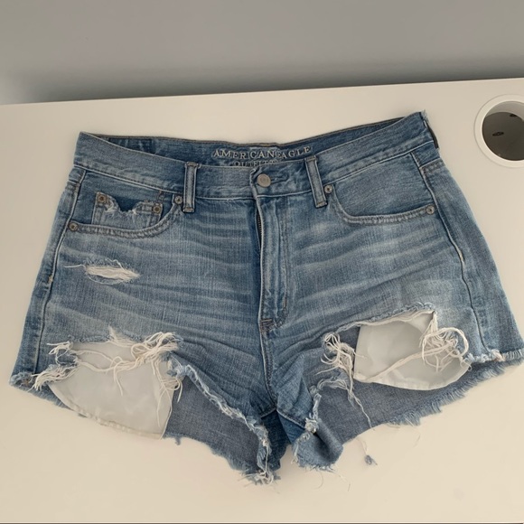 Distressed Denim Shorts